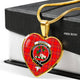 Burnett Modern Scottish Clan Tartan Necklace Heart