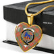 Bruce Ancient Scottish Clan Tartan Necklace Heart