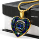 Arbuthnot Scottish Clan Tartan Necklace Heart - kittentee