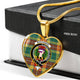 Buchanan Old Sett Scottish Clan Tartan Necklace Heart