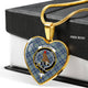 Boswell Scottish Clan Tartan Necklace Heart