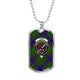 Adam Tartan Plaid Military Tag Bangle - kittentee