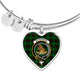 Beveridge Scottish Clan Tartan Bangle Heart - kittentee
