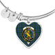 Broun Scottish Clan Tartan Bangle Heart