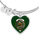 Agnew Hunting Clan Tartan Bangle Heart - kittentee
