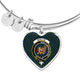 Baillie Hunting Scottish Clan Tartan Bangle Heart - kittentee