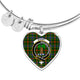 Bisset Pattern Scottish Clan Tartan Bangle Heart - kittentee