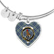 Boswell Scottish Clan Tartan Bangle Heart