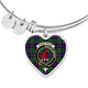Armstrong Modern Scottish Clan Tartan Bangle Heart - kittentee