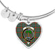 Bisset Scottish Clan Tartan Bangle Heart - kittentee