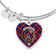 Anstruther Scottish Clan Tartan Bangle Heart - kittentee