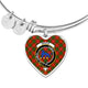 Bruce Scottish Clan Tartan Bangle Heart