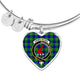 Armstrong Hunting Scottish Clan Tartan Bangle Heart - kittentee