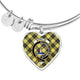 Barclay Scottish Clan Tartan Bangle Heart - kittentee