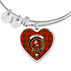 Adair Clan Tartan Bangle Heart - kittentee