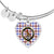Boswell Modern Scottish Clan Tartan Bangle Heart