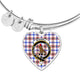 Boswell Modern Scottish Clan Tartan Bangle Heart