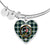 Blackwatch Blue Modern Scottish Clan Tartan Bangle Heart - kittentee
