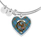 Agnew Ancient Clan Tartan Bangle Heart - kittentee
