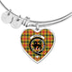 Baxter Scottish Clan Tartan Bangle Heart - kittentee