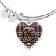 Borthwick Ancient Scottish Clan Tartan Bangle Heart