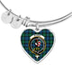 Blackwatch Ancient Scottish Clan Tartan Bangle Heart - kittentee