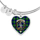 Bannerman Scottish Clan Tartan Bangle Heart - kittentee