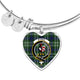Blyth Scottish Clan Tartan Bangle Heart