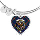 Agnew Modern Clan Tartan Bangle Heart - kittentee