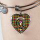 Buchanan Scottish Clan Tartan Bangle Heart
