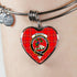 Burnett Modern Scottish Clan Tartan Bangle Heart