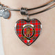 Binning Scottish Clan Tartan Bangle Heart - kittentee
