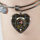 Blackwatch Brown Scottish Clan Tartan Bangle Heart - kittentee
