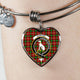 Hunter Scottish Clan Tartan Bangle Heart