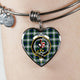 Blackwatch Blue Modern Scottish Clan Tartan Bangle Heart - kittentee