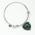 Armstrong Hunting Scottish Clan Tartan Bangle Heart