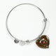 Byres Modern Scottish Clan Tartan Bangle Heart