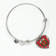 Binning Scottish Clan Tartan Bangle Heart - kittentee