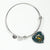 Broun Scottish Clan Tartan Bangle Heart