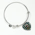 Blackwatch Blue Modern Scottish Clan Tartan Bangle Heart
