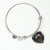 Blair Modern Scottish Clan Tartan Bangle Heart - kittentee