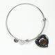 Blair Modern Scottish Clan Tartan Bangle Heart - kittentee