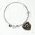 Blackwatch Brown Scottish Clan Tartan Bangle Heart - kittentee
