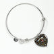Blackwatch Brown Scottish Clan Tartan Bangle Heart - kittentee