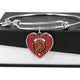 Binning Scottish Clan Tartan Bangle Heart - kittentee