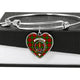 Auchinleck Scottish Clan Tartan Bangle Heart - kittentee
