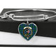 Blackwatch Ancient Scottish Clan Tartan Bangle Heart - kittentee