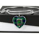Abercrombie Clan Tartan Bangle Heart - kittentee