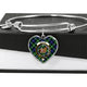 Baillie Scottish Clan Tartan Bangle Heart - kittentee