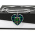 Abercrombie Scottish Clan Tartan Bracelet Heart Bangle Jewelry